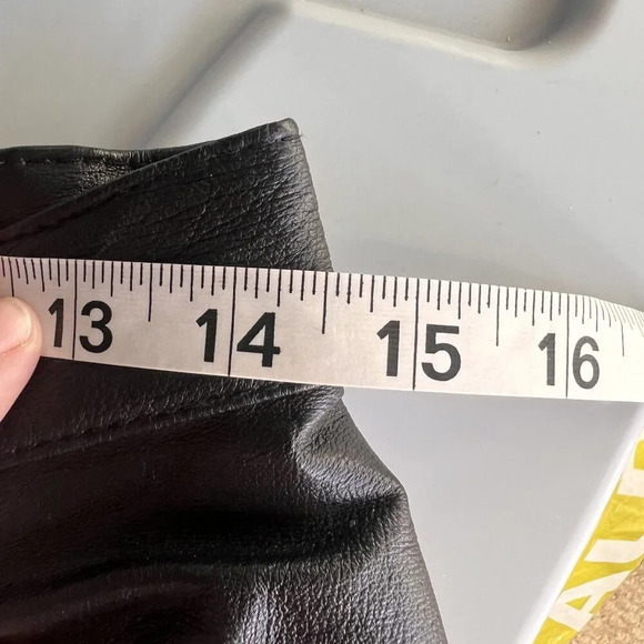 Black Leather High-Waisted Pants By Newport News Best Of Europe Size‎ 14 - Picture 6 of 6